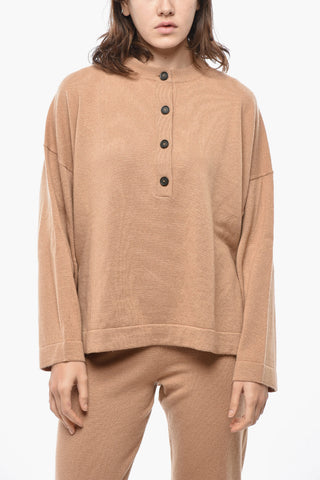 Pure Cashmere Sweater with Buttons