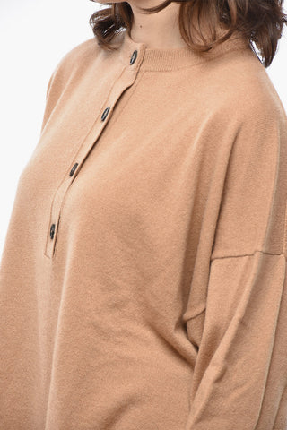 Pure Cashmere Sweater with Buttons