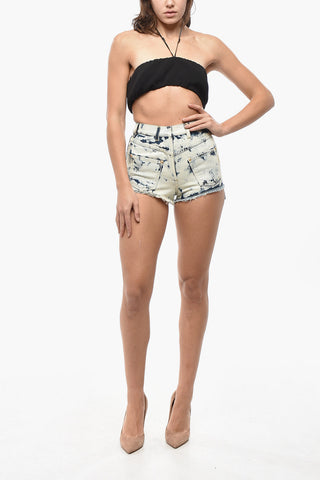 ICON Uni Cropped-Top mit Lederdetails und Lettering-Logo