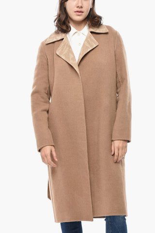 Camel Reversible Coat with Belt
