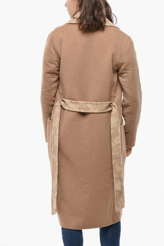 Camel Reversible Coat with Belt