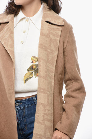 Camel Reversible Coat with Belt