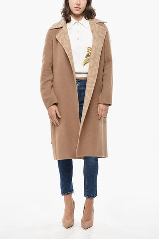 Camel Reversible Coat with Belt