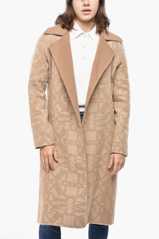 Camel Reversible Coat with Belt