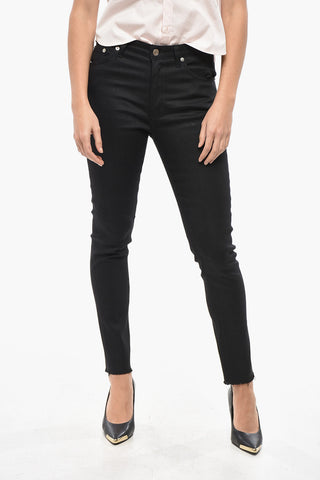 Jeans a Lavaggio Scuro con Bottone Argentato 13cm