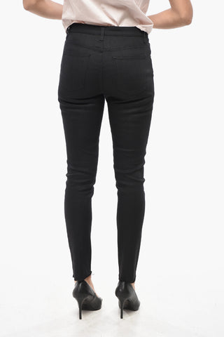 Jeans a Lavaggio Scuro con Bottone Argentato 13cm