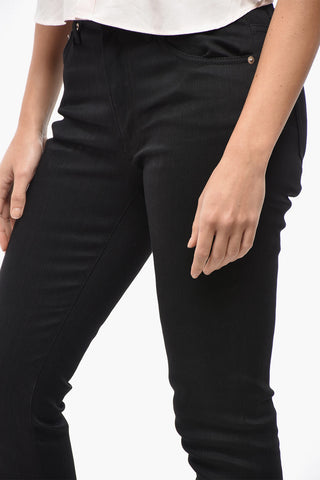 Jeans a Lavaggio Scuro con Bottone Argentato 13cm