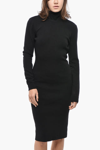 Backless Knit Dress with Knotted Detail