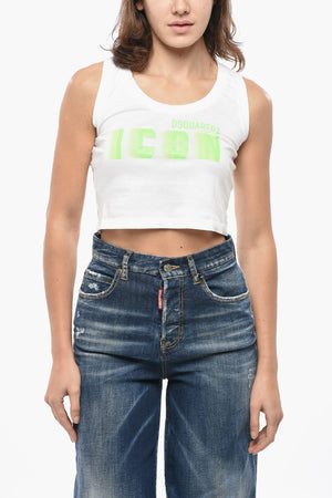 Cropped-Fit Tanktop ICON Mit Print
