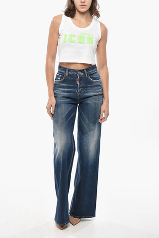Cropped-Fit Tanktop ICON Mit Print