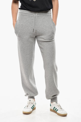 Joggers in Lana Vergine e Cashmere con Elastico in Vita
