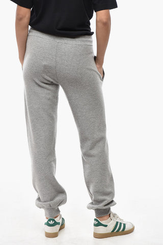 Joggers in Lana Vergine e Cashmere con Elastico in Vita