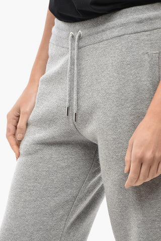 Joggers in Lana Vergine e Cashmere con Elastico in Vita