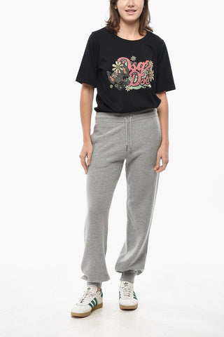 Joggers in Lana Vergine e Cashmere con Elastico in Vita