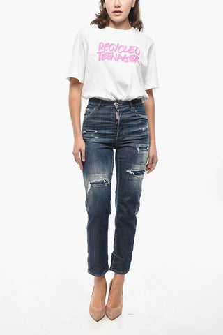 Stretch-Denim High-Waist Jeans BOSTON 18cm