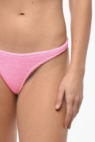 Bandeau-Bikini mit Wave-Muster und hohem Bund