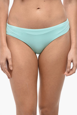 Solid-Color Bikini Briefs with Logo on Back
