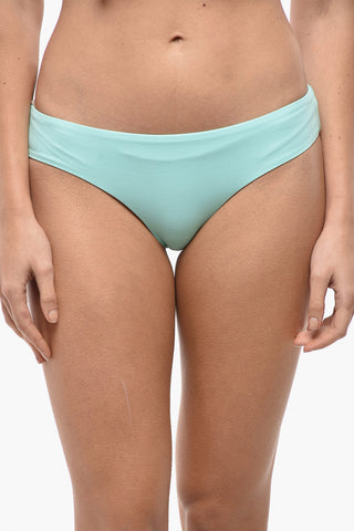 Solid-Color Bikini Briefs with Logo on Back