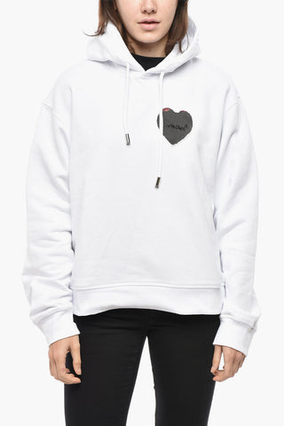 Garment-Dyed Cotton Hoodie with Mesh Detail