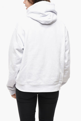 Hoodie aus Garment-Dyed-Baumwolle mit Mesh-Detail