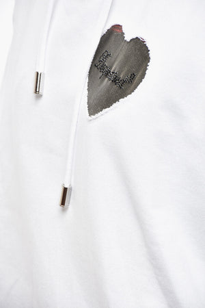 Garment-Dyed Cotton Hoodie with Mesh Detail
