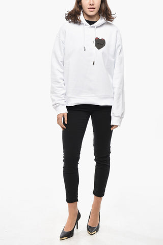 Garment-Dyed Cotton Hoodie with Mesh Detail
