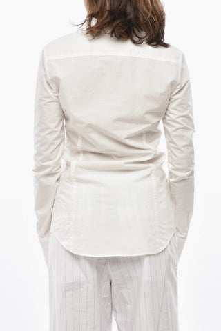 Slim-Fit Bluse aus Baumwoll-Popeline