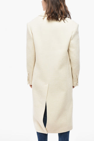 Velour Ribbed Coat SHARIE with Flap Pockets
