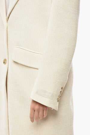Cappotto SHARIE in Velour a Coste con Tasche ad Aletta