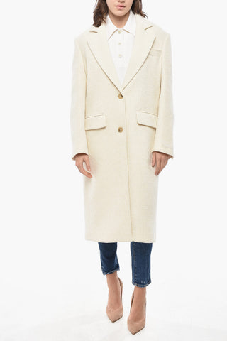 Velour Ribbed Coat SHARIE with Flap Pockets