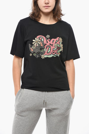Crewneck T-Shirt DSQ2 DOLL with Front Print