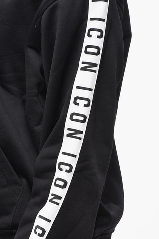 Sweatshirt aus Nylon mit logobesetzten Seitenstreifen