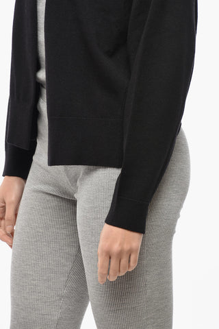 Strickjacke ohne Knöpfe aus Mischwolle