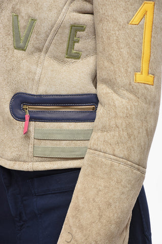 Giubbotto Shearling Ricamato