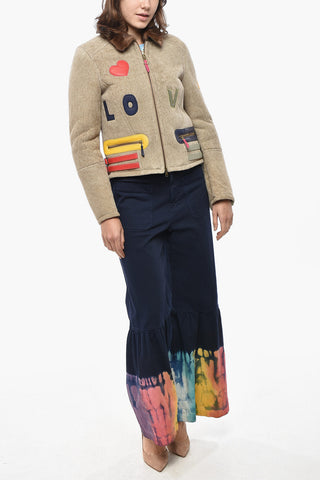 Giubbotto Shearling Ricamato