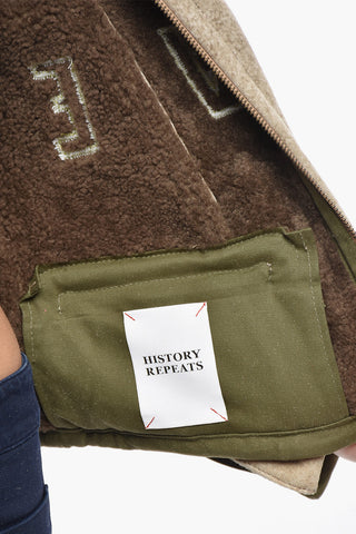 Giubbotto Shearling Ricamato