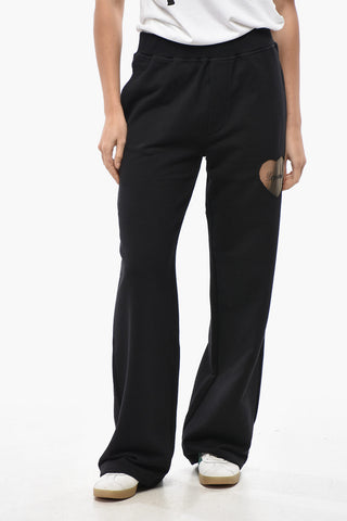 Straight-Leg-Joggers aus gebürsteter Baumwolle mit elastischem Bund