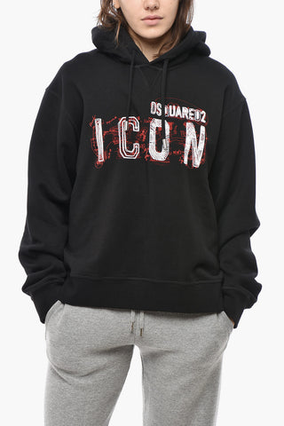 Brushed Cotton Hoodie ICON with Embossed Print