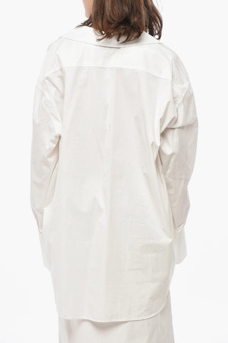 Oversized Poplin Shirt with Pocket
