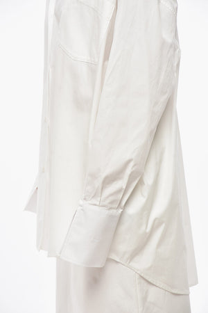 Oversized Poplin Shirt with Pocket
