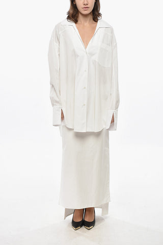 Oversized Poplin Shirt with Pocket