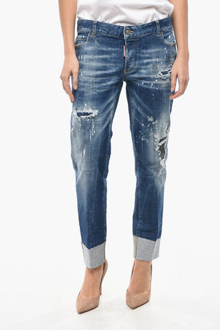 Cropped-Fit Jeans JENNIFER Vintage-Effect 16cm