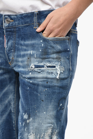 Cropped-Fit Jeans JENNIFER Vintage-Effect 16cm