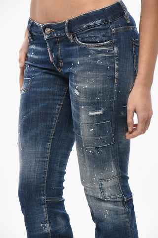 Delavè Cropped Fit Denims with Distressed Details 18cm