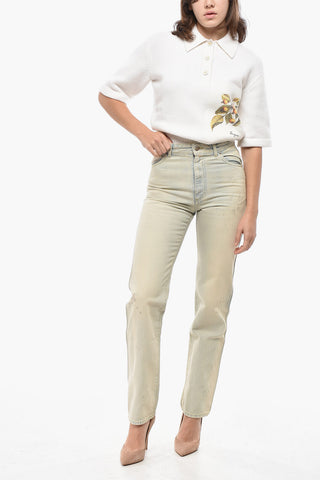 Boyfriend-Fit Vintage Effect Jeans 19cm