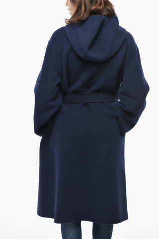 EMPORIO Cappotto Full Zip con Cappuccio e Cintura