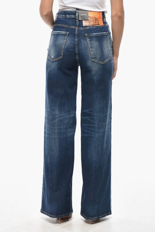 Denim Wide-Leg Traveller-Fit Jeans Dark Wash 30cm
