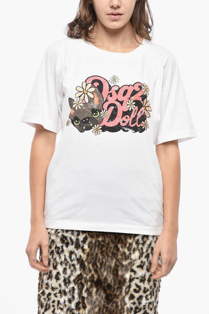 Rundhals-T-Shirt DSQ2 DOLL mit Frontdruck