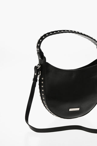 Borsa Hobo in Pelle con Borchie