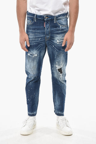 Bro Fit Jeans aus Delavè-Denim mit 15 cm ausgefranstem Saum